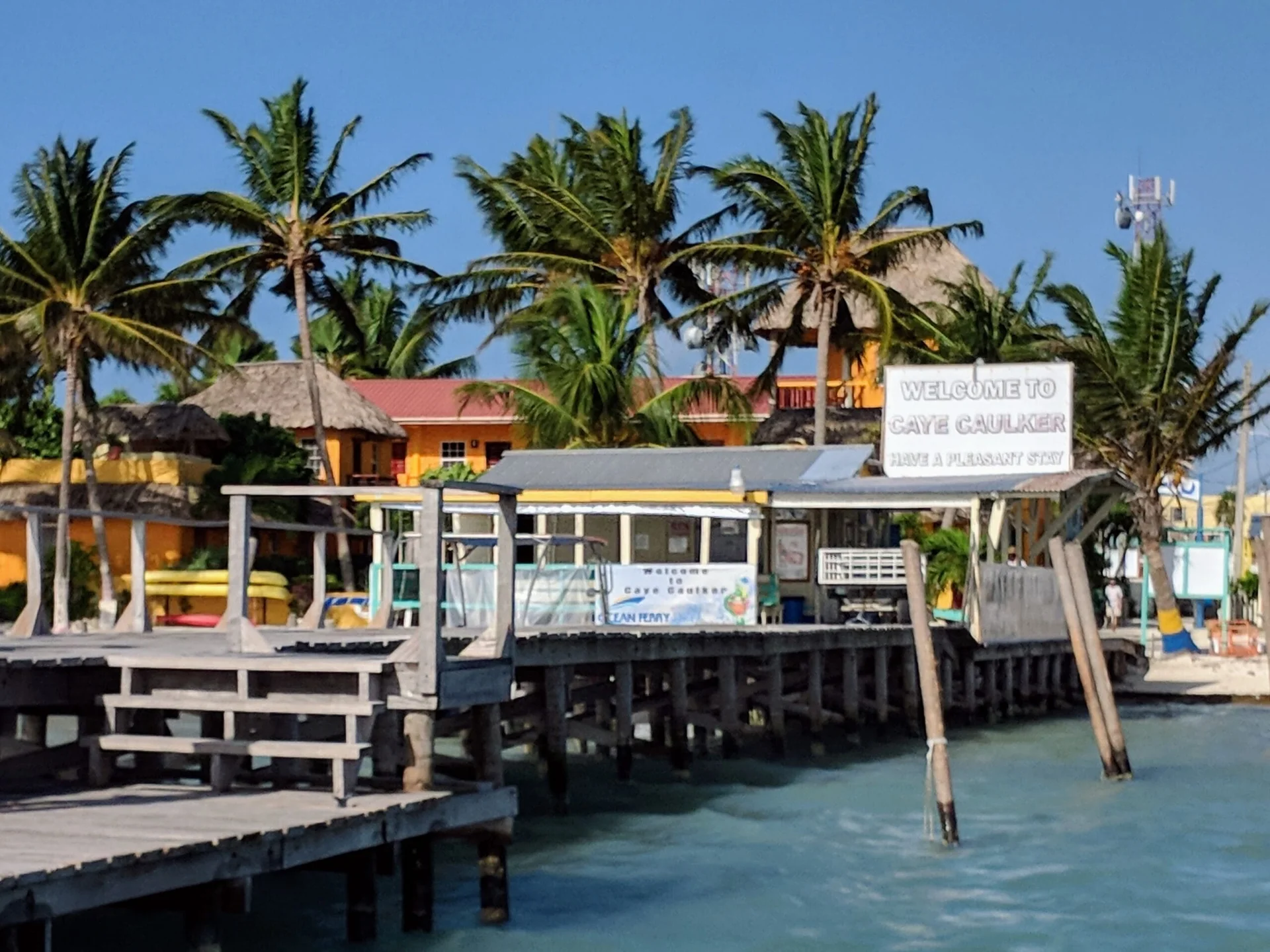 Arrivée à Caye Caulker, Belize