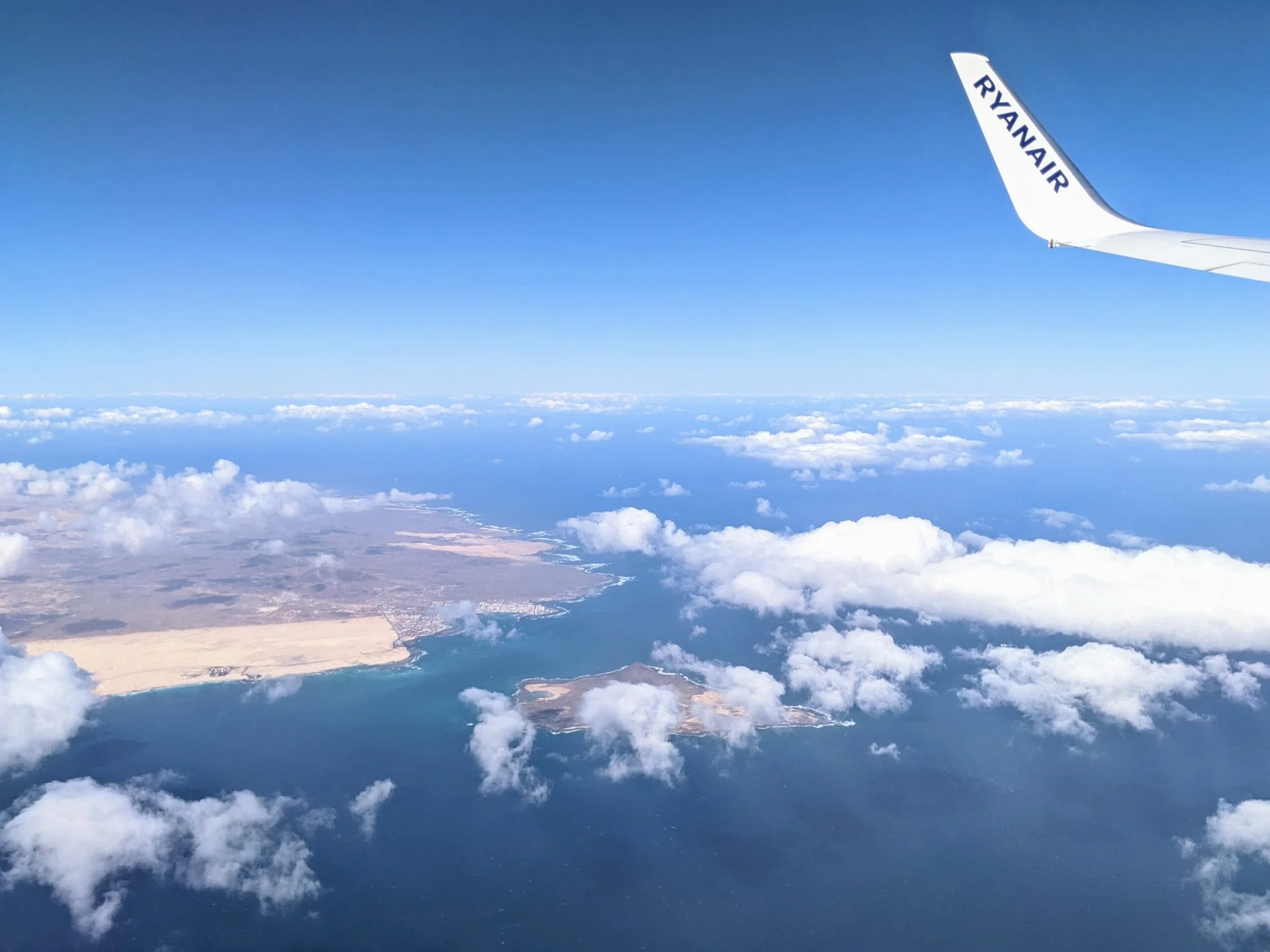 Vue aérienne de Fuerteventura