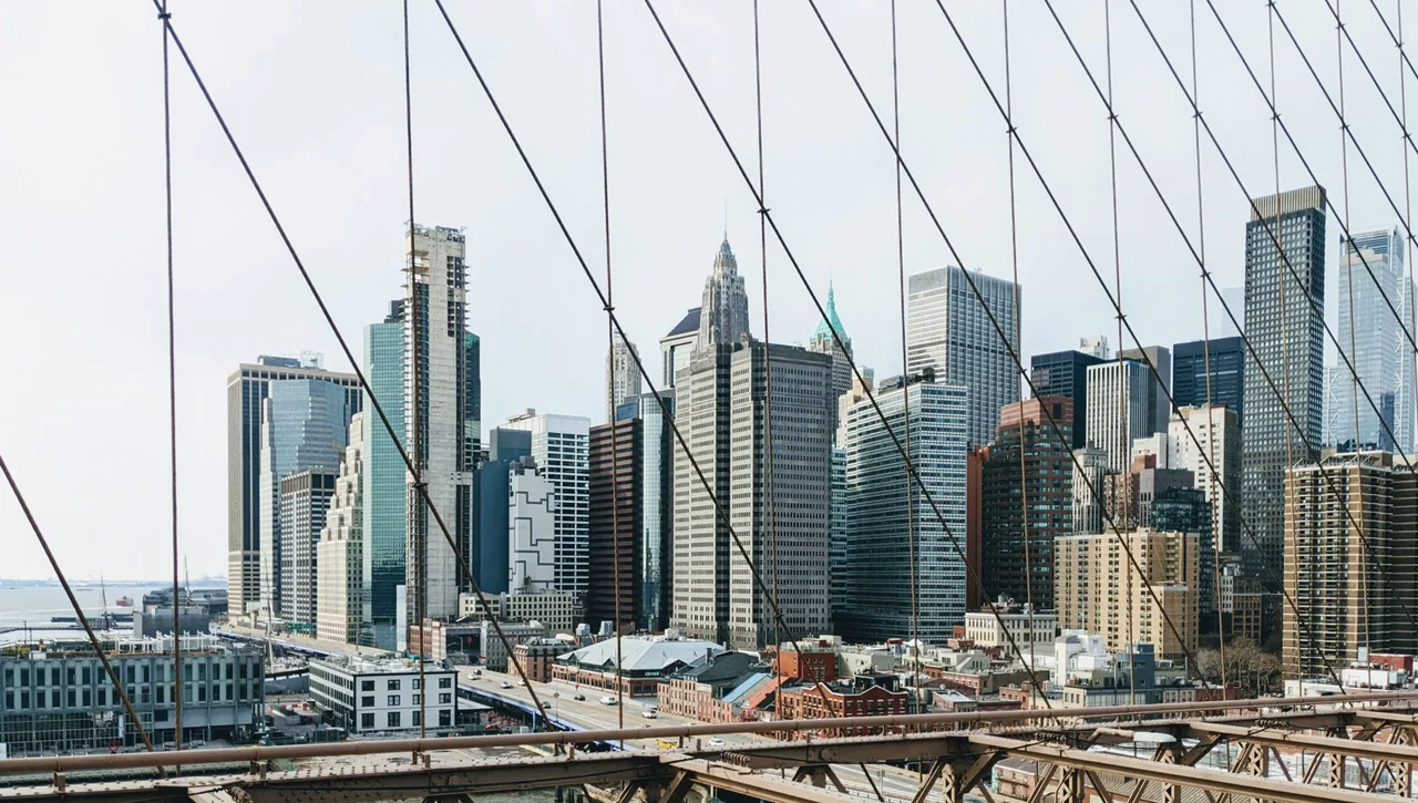 Vue du Pont de Brooklyn, New York